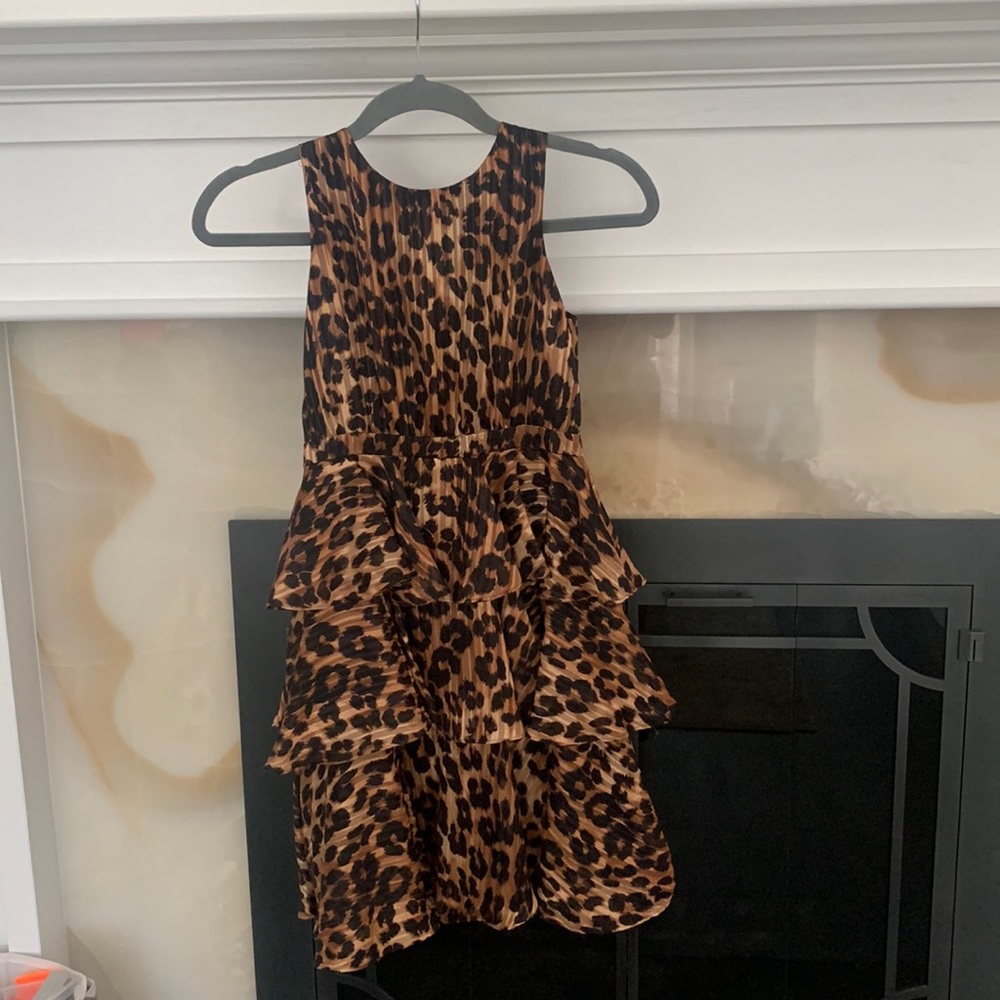 Girls Milly leopard dress size 10.